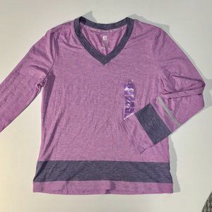 Free2B Heather Purple/Gray Long Sleeve Tee Shirt